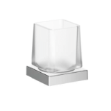 A15100 - Wall-mounted tumbler holder with extra clear transparent glass tumbler
