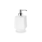 R1512B002 - Extra clear transparent glass soap dispenser with chromeplatedbrass pump,