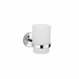 A36100 - Wall-mounted tumbler holder with satined glass tumbler