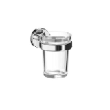 A1010A - Wall-mounted tumbler holder with extra clear transparent glass tumbler