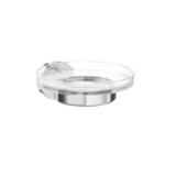 A10110 - Wall-mounted soap holder with extra clear transparent glass dish