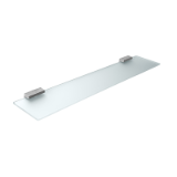 A18090 - Tempered satined crystal shelf, 6 mm glass, with brackets