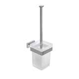 A18140 - Wall-mounted toilet brush holder, with satined glass dish