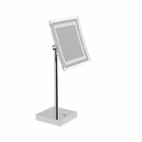 AV258Q - Magnifying mirror with support. Touch switch on. Dimmable light color