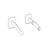 A2219N - Supports in chrome-plated brass, the packing contains two pieces, forarts.