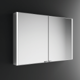 DUE EVO - Built-in, half-built-in or external mirror cabinet. 2 sides light