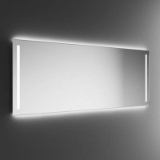 ALBONA+ - Mirror with painted aluminum frame. Frontal and ambient light top/bottom.