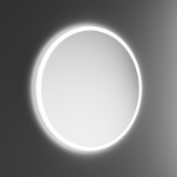 PORTOLE+ ROUND - Round mirror with frosted glass edge that diffuses light