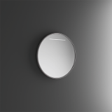SPALATO EASY ROUND - Horizontal front led light. Round mirror with resin frame