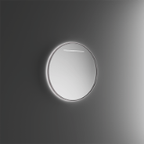 SPALATO+ ROUND - Front led light + ambient light. Round mirror with resin frame