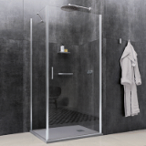 Claire Design - Frameless shower screen with hinged opening