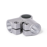 ES - Angle Connector Clamps, Aluminum, with screw, stainless steel