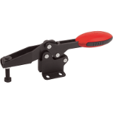 K0660 - Horizontal Toogle Clamps with flat foot and adjustable clamping spindle