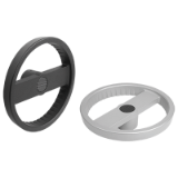K1523 - 2-spoke handwheels, aluminium without grip