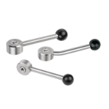 K0129 - Tension levers flat internal thread, stainless steel