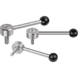 K0129 - Tension levers flat external thread, stainless steel