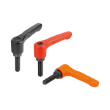 K0737 - Adjustable Handles straight bolts and internal components in steel, external thread