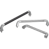 K0227 - Pull Handles stainless steel, three-piece tube design