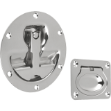 K0243 - Recessed handles fold-down stainless steel