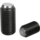 K0383 - Ball pressure screws without head with flattened ball and torsion protection