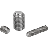 K0384 - Ball-end thrust screws without head stainless steel with flattened ball