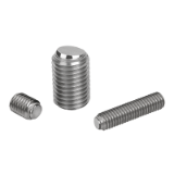 K0384 - Ball-end thrust screws without head  stainless steel with flattened ball and rotation lock