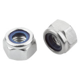 K1147 - Hexagon nuts with polyamide thread lock high type, DIN 982 / stainless steel similar to DIN 982