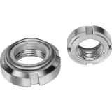 K1918 - Slotted nuts with elastic lock