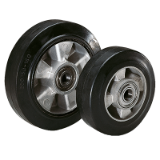 K1777 - Wheels rubber tyres on die-cast aluminium rims
