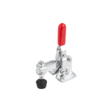 K1256 - Toggle clamps vertical with flat foot and adjustable clamping spindle
