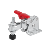 K1257 - Toggle clamps vertical with flat foot and adjustable clamping spindle