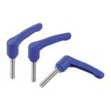 K1743 - Clamping levers, plastic, optically detectable with male thread