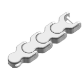 1701Y - Case Conveyor Chain with Stainless steel top