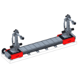 ALSP - 2 ROBOTS - LINEAR AXIS ON THE FLOOR - WITH METAL PROTECTION