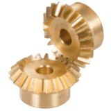 MAE-KR-1:1-MS58 - Bevel Gears Made from Brass, Straight-Tooth System, Ratio 1:1