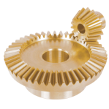 MAE-KR-2.5:1-MS58 - Bevel Gears Made from Brass, Straight-Tooth System, Ratio 2,5:1