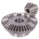 MAE-KR-2.5:1-STAHL - Bevel Gears Made from Stainless Steel, Straight-Tooth System, Ratio 2,5:1