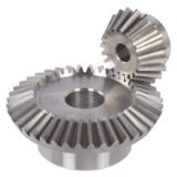 MAE-KR-2:1-STAHL - Bevel gears Made from Steel, Straight-Tooth System, Ratio 2:1