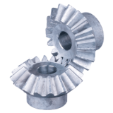 MAE-KR-ZGD-1:1-GZ - Bevel gears Made from Zinc Die-Cast, Straight-Tooth System, Ratio 1:1, Material ZnAI4Cu1