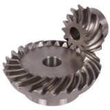 MAE-KRS-SPV-1.385:1-ST - Bevel Gears Made from Steel, Spiral Tooth System, Ratio 1.385:1, Steel 42CrMo4 hardened