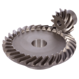 MAE-KR-SPV-4:1-ST - Bevel Gears Made from Steel, Spiral Tooth System, Ratio 4:1, Steel 42CrMo4 hardened