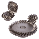 Bevel Gears Made from Steel, Spiral Tooth System, Ratio 1:1 to 4:1