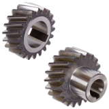 MAE-PSZR-SV-M3-B28-ST-GUS - Precision Spur Gears, Helical Tooth System, Case Hardened, with Ground Tooth Flanks, Module 3