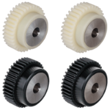 Spur Gears Made From Plastic with Steel Core
