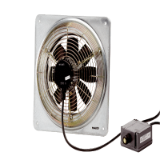 DZQ 50/4 B Ex e - Axial wall fan with square wall plate, DN 500, three-phase AC, explosion proof