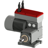 DRPCE - Asynchronous worm gearmotor with integrated drive and planetary reduction gear