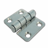 Screw-on stainless steel hinge / sheet metal for countersunk screws