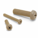 SPE-PS (INCH) - Plastic Screw PEEK / Slotted Pan Head Machine Screw / Inch Thread