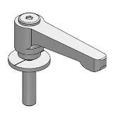 LHMS-LWP-CR - Clamp Lever with Flat Washer for Slotted Hole - Flat Lever Type
