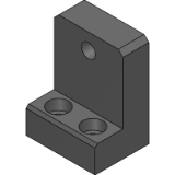 NLSDN - リニアガイド用ストッパ - ベース固定 - 位置決め用（細目ねじ穴つき） - スティール製